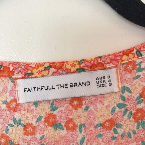 Faithfull the Brand Margherita Smocked Floral Mini Dress, Size 4 - Picture 6 of 15